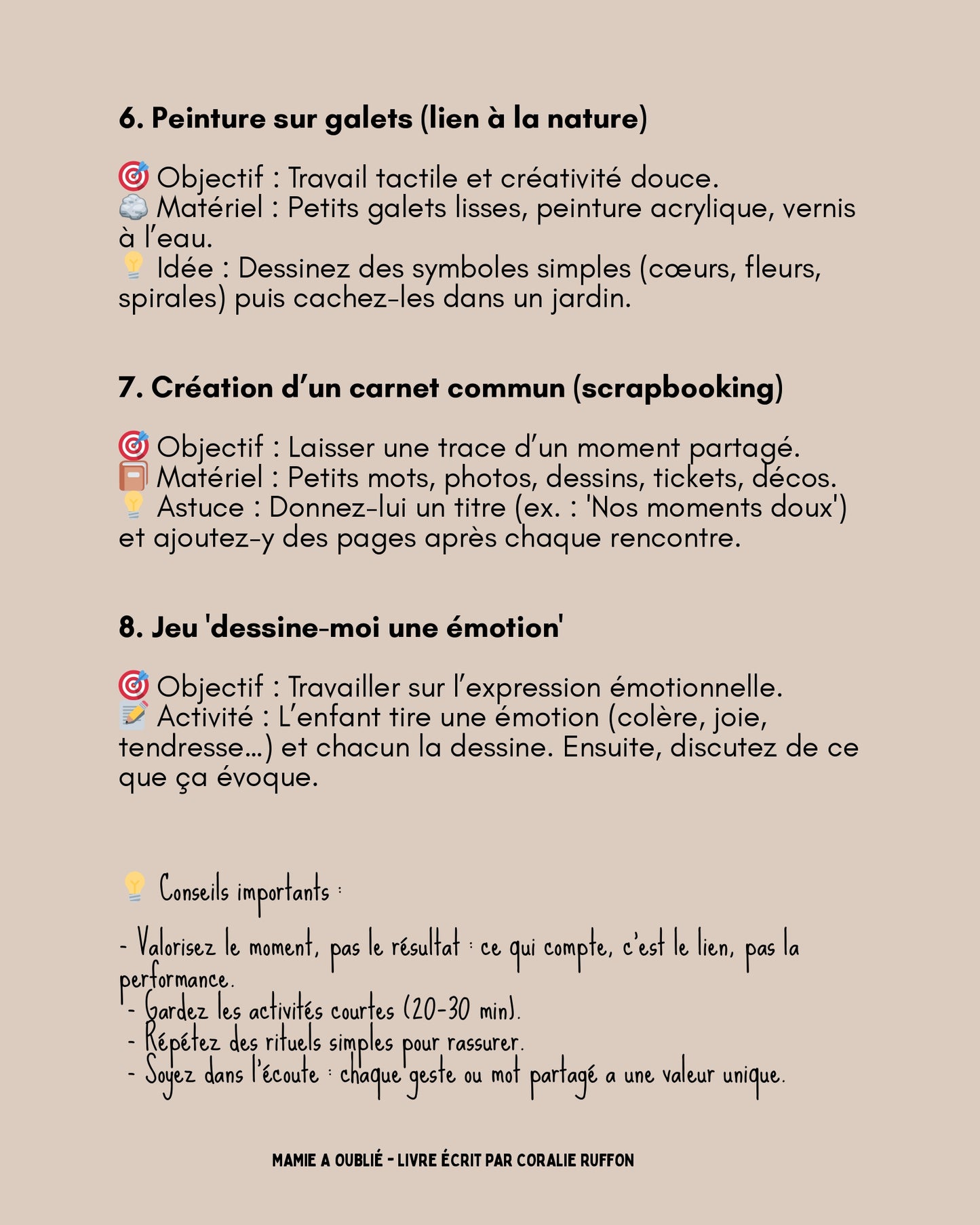 Cahier d'activités d'Art Thérapie intergénérationnelles
